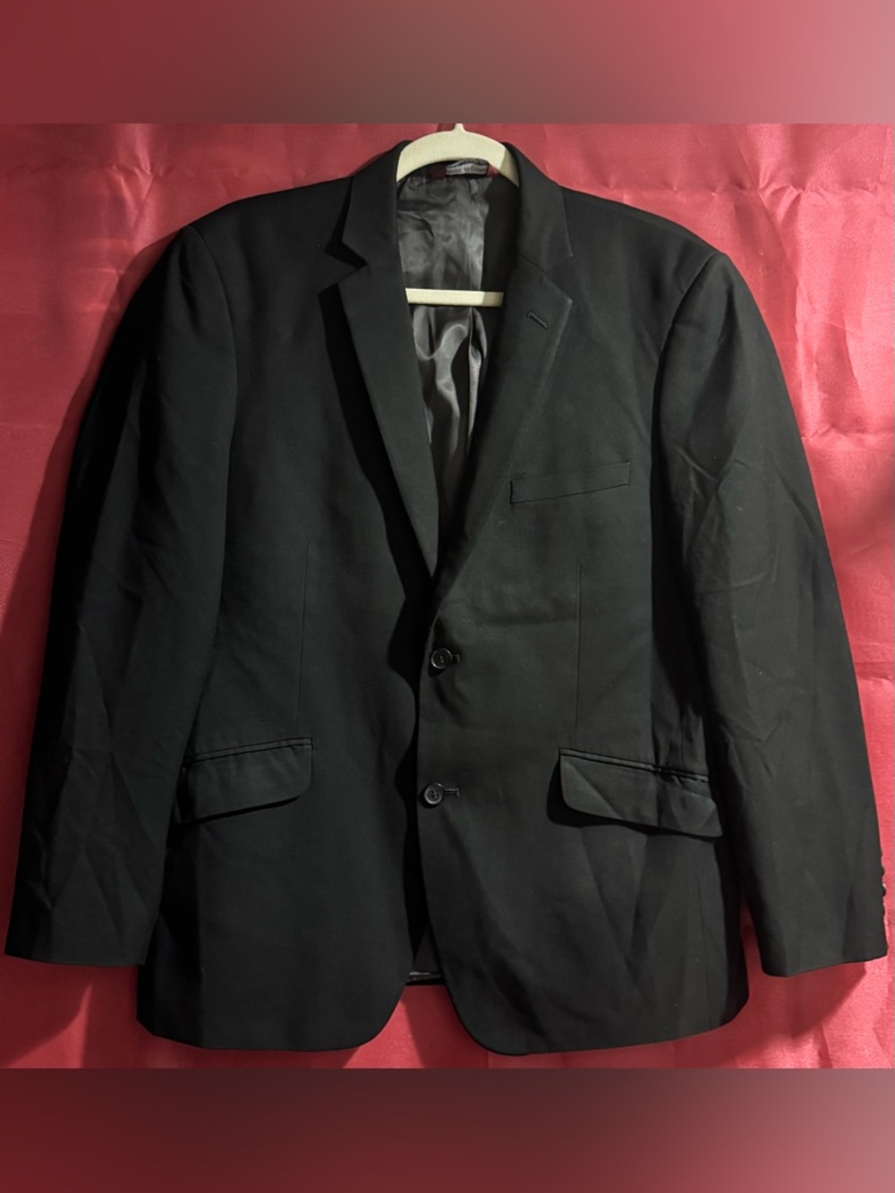 LIDO Italy Men's Slim Black Two-Button Blazer Size S42/36